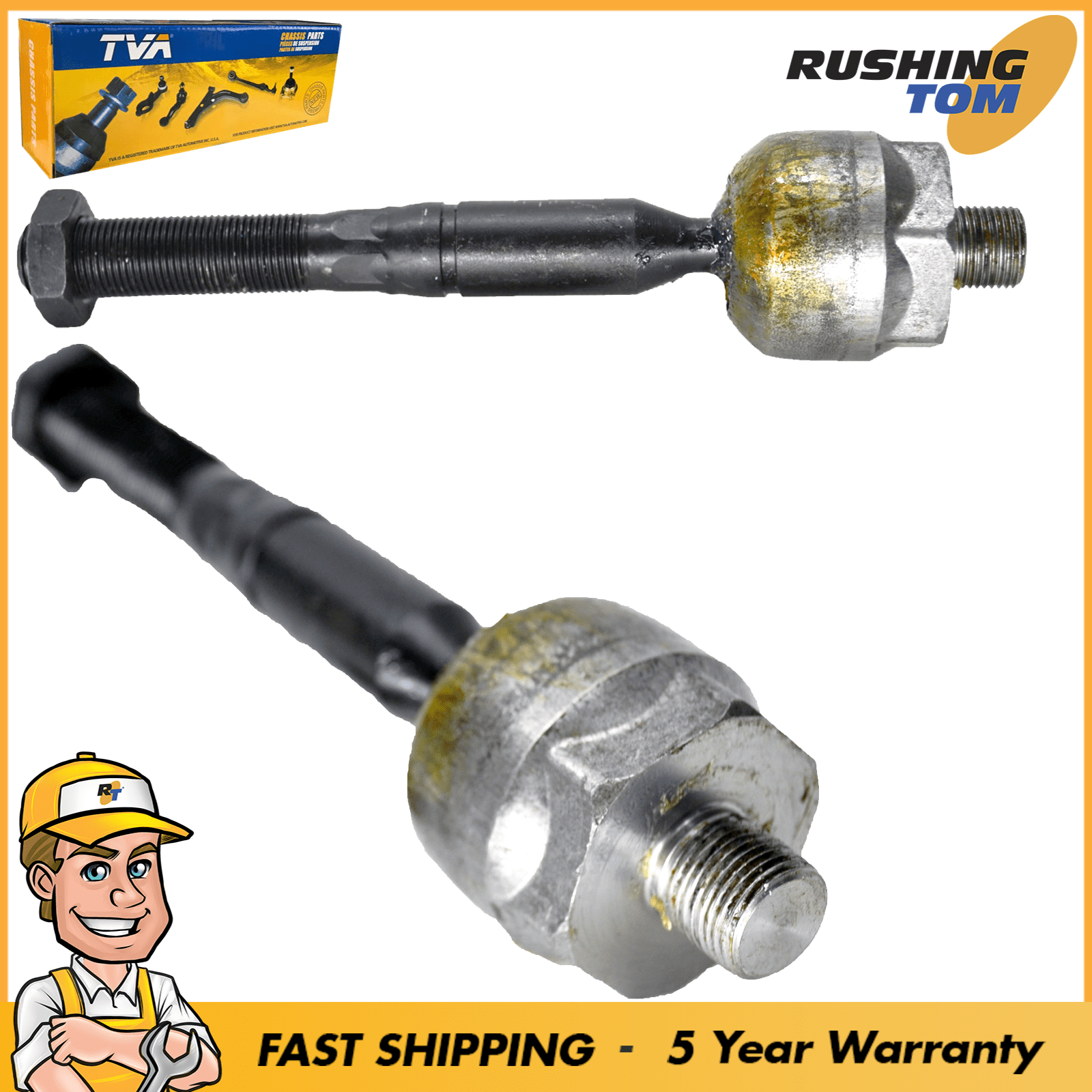 2 Front Inner Tie Rod fits Toyota Sequoia Tundra with 5 Year Warranty