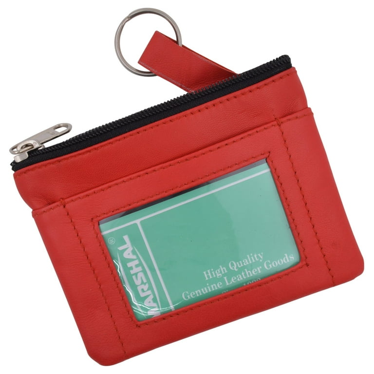 color leather coin purse and key ring — MUSEUM OUTLETS