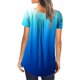 thumbnail image 4 of ICHUANYI Clearance Women's Fashion Printed Loose T-shirt Short Sleeves Blouse Round Neck Casual Tops(Blue, M) ICHUANYI WER2023081000806, 4 of 7