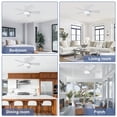 thumbnail image 5 of 35-Inch Low Profile Ceiling Fan with Light - Dimmable LED, 6-Speed and 3 CCT, Quiet DC Motor, Remote Control, 5 White Blades for Indoor/Outdoor, 5 of 9