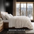 thumbnail image 4 of EVERGRACE Ultra Soft Luxury Fluffy Faux Rabbit Fur Throw Blanket, Thick Warm Bubble Throw for Bed, Cozy Plush Reversible Blankets for Couch, Chair, Sofa, Ivory White, 80x90 Inches, 870 GSM, 4 of 8
