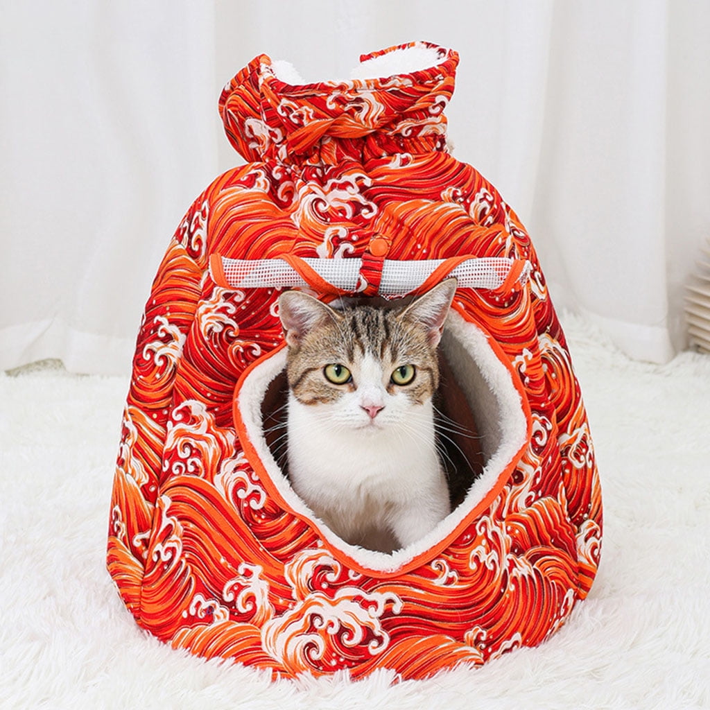 Bvdfgk Backpack Dog Carrying Backpack Dog Carrier Dog Holder for Chest Adjustable Hands Red