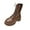 Brown, variant on Wensltd Women's Ankle Boots Low Chunky Block Heel Slip on Fall Booties Shoes