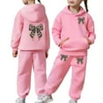 thumbnail image 3 of MuXiKeJi Clothes Girls Clothing Sets Size 6 Letter Print Casual Sweatshirt Pullover Tops + Joggers Pants Fall Outfits for Girls, 3 of 8