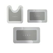 YIMWNYI 3 Piece Bathroom Toilet Mat Set, Super Absorbent, Non Slip Backing, Machine Washable, Perfect for Home and Hotel, Modern Stylish Design, Complete Full Coverage