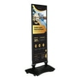 thumbnail image 3 of M&T Displays Windpro Slim 22x60 Inch Outdoor Pavement Sidewalk Sign Holder Wind Resistant Double Sided Black Aluminum Easy Top Loading Slide-In Poster Frame HDPE Black Water Base, 3 of 8