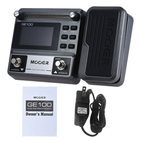 MOOER GE100 Guitar Multi-effects Processor Effect Pedal with Loop Recording(180 Seconds) Tuning Tap Tempo Rhythm Setting Scale & Chord Lesson