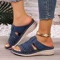 thumbnail image 1 of MKLEKYY Sandalias Flexi para Mujer, Cómodas, Informales, para Playa, Con Plataforma Transpirable y Tacón de Cuña para Caminar A Diario, para Verano, Primavera y Otoño., 1 of 4
