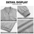 thumbnail image 6 of Rexolia Mens Cotton Jacket Lightweight Full Zip Windproof Stand Collar with Pockets Outdoor Hiking Fall Light Gray S, 6 of 7
