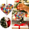 thumbnail image 1 of Adorno navideño de perro salchicha acrílico en forma de corazón | Diseño abstracto y caprichoso | Decoración duradera para el árbol de Navidad | Regalo ideal para amantes de los perros | Decoración, 1 of 9