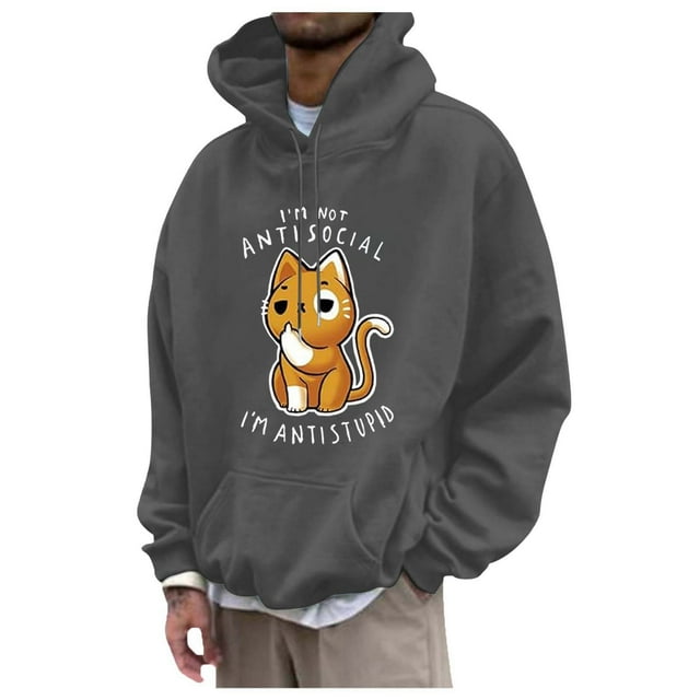 WILLBEST Sudaderas Navideñas Sudadera con Capucha De Primavera con Estampado Bonito para Hombre Sudadera con Capucha Deportiva De Moda Chica
