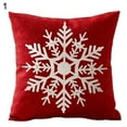thumbnail image 1 of Merry Christmas Snowflake Tree Print Throw Pillow Cover Case Sofa Bed Car Decor, 1 of 10