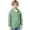 Green, variant on HBGVBA Boys Quarter Zip Hoodie,Solid Color Waffle Knit Hooded Pullover Sweatshirt Long Sleeve Relaxed Warm Top Fall Winter Youth Daily Casual Outfits