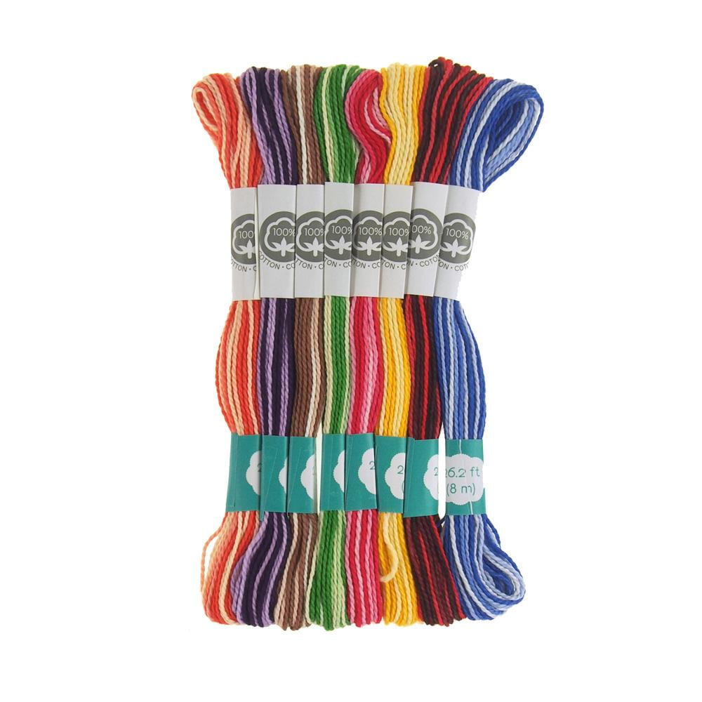 Cotton Embroidery Floss, 8.7-Yard, 8-Count, Variegated Darks - Walmart.com