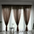 thumbnail image 2 of Sheer Voile Curtain Panel, Decorative Tulle Window Drape for Living Room Bedroom, Light Filtering Soft Fabric, Rod Pocket, 200X100Cm I, 2 of 3