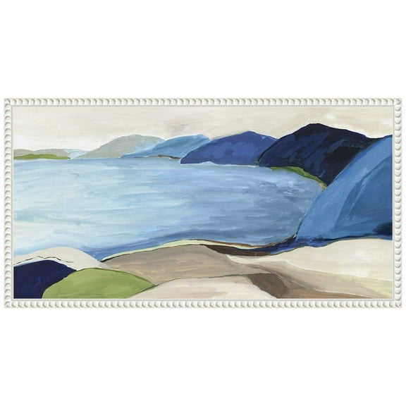 Amanti Art Beach Island Framed Canvas Wall Art Print