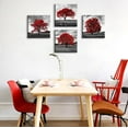 thumbnail image 4 of Living Room Wall Decor Red Tree Black and White Wall Art Nature Scenery Paintings Canvas Prints Modern Home Office Bedroom Artwork Decorations Red Bathroom Accessories Framed 12" H X 12" W X 4, 4 of 6