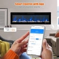 thumbnail image 6 of 2025 New Electric Fireplace Heater, 60inch Smart Electric Fireplace, Wall Mount or in-Wall Recessed Fireplace Insert, Adjustable Flame Colors Speed, 6 of 8
