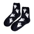 thumbnail image 2 of Womens Halloween Crew Socks Thick Warm Mid Calf Socks Pumpkin Ghost Bat Moon Print Novelty Fall Winter Cozy Casual Socks, 2 of 6