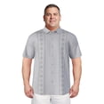 thumbnail image 5 of Cafe Luna Men's and Big Men's Geo Printed Short Sleeve Chambray Woven Shirt, Size S-4XL, 5 of 7
