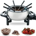 thumbnail image 4 of VEVOR 3 qt Electric Fondue Pot Set Chocolate and Cheese Melting Warmer Silver, 4 of 9