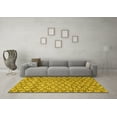thumbnail image 3 of Ahgly Company Machine Washable Indoor Square Persian Yellow Traditional Area Rugs, 3' Square, 3 of 4