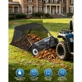thumbnail image 5 of Heavy Duty 42-Inch Tow Behind Lawn Sweeper – 14 cu.ft. Carbon Steel Yard Collector – Adjustable Brush Height, Dumping Rope, All-purpose Hitch – Fits Riding Mowers & Tractors – Black, 5 of 8