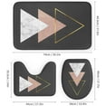 thumbnail image 3 of 4Pcs Elegant Pink & Gold Shower Curtain Sets, Bathroom Set Decor with Non-Slip Bath Mat, Toilet Lid Rug and Contour Mat, 72 x 72inch, 3 of 8