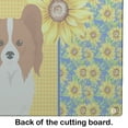thumbnail image 5 of Summer Sunflowers Red and White Papillon Glass Cutting Board Large 12 in x 15 in, 5 of 5