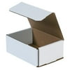 6 1/2x4 1/2x2 1/2" White Corrugated Mailing/Shipping Boxes - 50-Case, Secure
