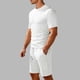 thumbnail image 4 of Ceisia Men's Slim Fit Diamond Jacquard 2-Piece Set Crew Neck Short Sleeve T-Shirt with Elastic Waist Drawstring Shorts Gifts, 4 of 7