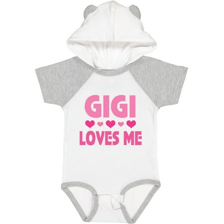 

Inktastic Gigi Loves Me Granddaughter Valentine Gift Baby Girl Bodysuit
