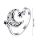 thumbnail image 5 of Anillos para mujer, regalos para mujer, anillo de cobre con estrella azul y estrella abierta, regalo de la serie estrella., 5 of 5