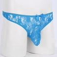 thumbnail image 3 of Mens Underwear Men Lingerie Floral Lace Semi See-through Bikini Briefs T-back Underwear, 3 of 8