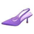 thumbnail image 5 of Miluxas Women's Slingback Kitten Heels Closed Pointed Toe Wedding Party Dress Pumps Shoes Purple 9.5(43), 5 of 5