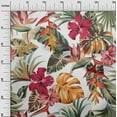 thumbnail image 3 of oneOone Polyester Lycra White Fabric Floral & Leaves Fabric For Sewing Printed Craft Fabric By The Yard 56 Inch Wide, 3 of 6
