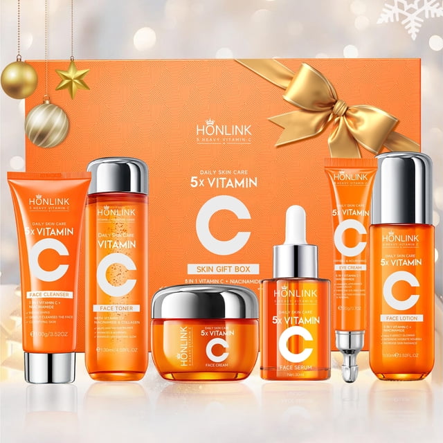 Set de Cuidado Facial HONLINK de 6 Piezas con Vitamina C y Niacinamida