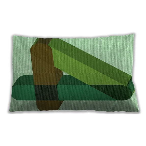Ahgly Company Outdoor Rectangular Contemporary Lumbar Throw Pillow, 13 inch by 19 inch
