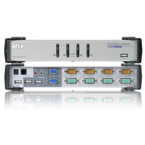 Aten MasterView CS-1744 KVM Switch 4 x 1 4 x SPDB-15 Keyboard Mouse Video, 4 x SPDB-15 Audio Video by ATEN