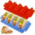 thumbnail image 1 of 2Pcs Taco Support Stands avec 4 Fentes de Qualité Alimentaire Silicone Taco Rack Résistance à la Chaleur Taco Plateaux au Lave-Vaisselle, 1 of 8