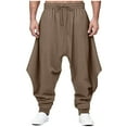 thumbnail image 2 of Kakii Men's Harem Pants Loose Stretchy Waist Casual Hippie Trousers, 2 of 5