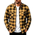 thumbnail image 2 of Atkumj Mens Plaid Jacket Casual Long Sleeve Zip Up Outerwear Trendy Ribbed Cuffs and Hem Fall Jackets for Men XL, 2 of 8