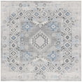 thumbnail image 2 of SAFAVIEH Odyssey Edna Damask Polyester Area Rug, Grey/Light Blue, 6'7" x 6'7" Square, 2 of 3