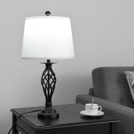 Gymax 3 Piece Lamp Set 2 Table Lamps 1 Floor Lamp Fabric Shades Living Room Bedroom Walmart Canada