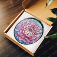 thumbnail image 5 of Window Hanging Glass Chrysanthemum Flower, Car Decoration, Elegant Stained Glass Art, Gift for Dad or Mom, Home or Auto Decor, Unique Handmade Ornament for Parents, 5 of 5