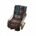 thumbnail image 4 of American Flag Soft Flannel Fleece Blanket, Royalty Flag Textured US Backdrop on Damaged Board Plate Design Artwork Print, Cozy Plush for Indoor and Outdoor Use, 60" x 80", Red Grey, by Ambesonne, 4 of 6