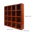 thumbnail image 2 of SHINYPASING Rustic Brown Wood Shadow Display Box with 16 Compartments for Home Wall Storage, 2 of 6