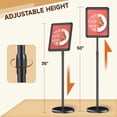 thumbnail image 3 of Soporte para letreros con pedestal Newzueby, ajustable, negro, 3 of 7