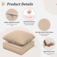 thumbnail image 3 of Snubbull Outdoor Deep Seat Cushion Set 24 X 24 X 6.5 inch Splash-Proof & Fadeness Patio Furniture Cushions，Removable Outdoor Couch Cushions with Hidden Zipper & Adjustment Staps, Sand, 3 of 8