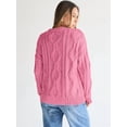 thumbnail image 3 of Yokua Women's Oversized Chunky Knit Crew Neck Sweater, 3 of 7
